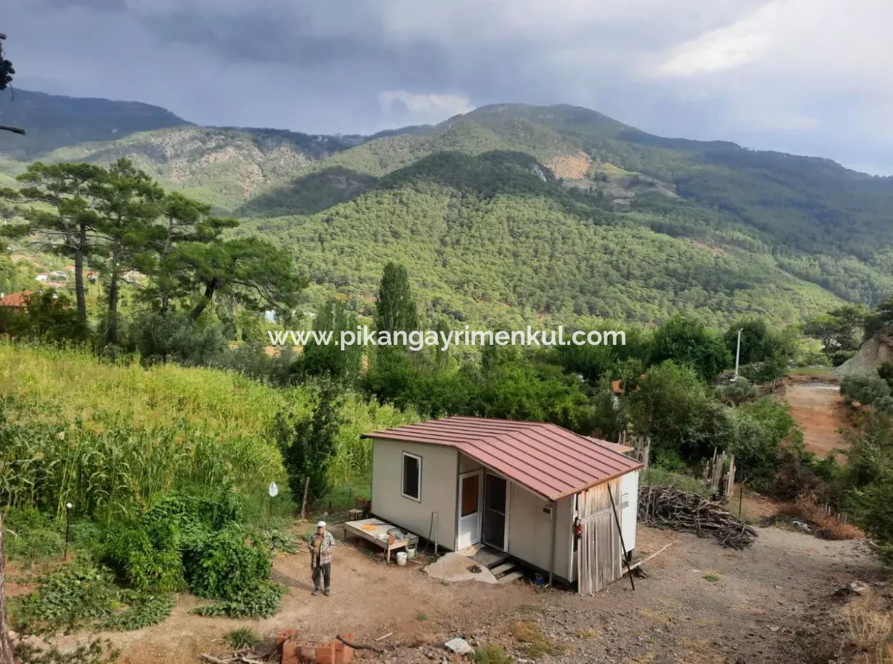 Muğla Köyceğiz Ağla - 535 M2 Grundstück Und Tiny House Haus Zum Verkauf Auf Dem Plateau