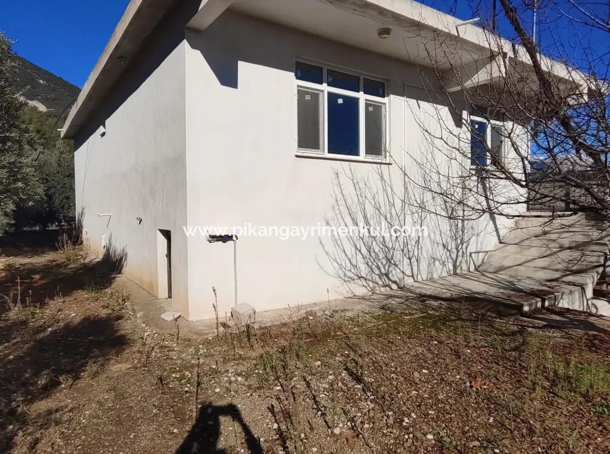 120 M2, 3 1 Einstöckiges Haus Zum Verkauf Auf 8500 M2 Land Mit Meer- Und Naturblick In Antalya Finike Alacadağ