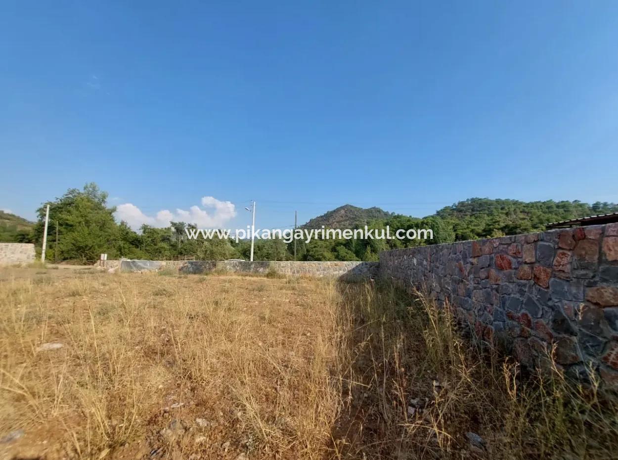 Freistehendes 1 000 M2 Baulizenz Bereit Grundstück Zum Verkauf In Köyceğiz Beyobasi