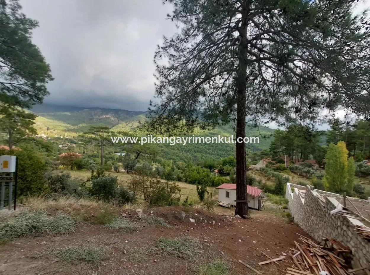 Muğla Köyceğiz Ağla - 535 M2 Grundstück Und Tiny House Haus Zum Verkauf Auf Dem Plateau