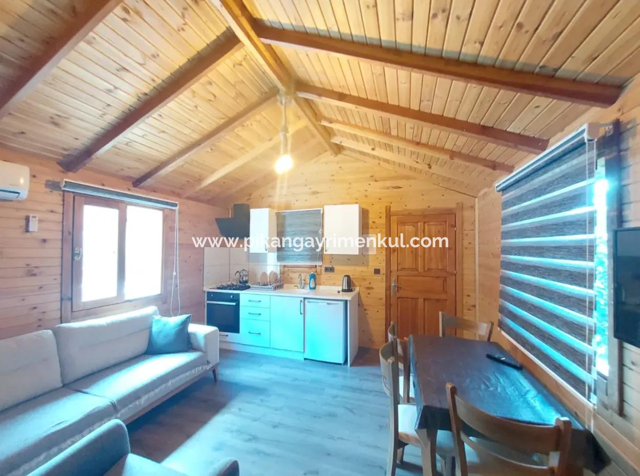 Muğla Ortaca Gökbel Doga Mit Schwimmbad 1 1 Holzmöblierter Bungalow Zu Vermieten