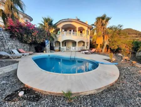 Freistehende Villa Mit Vollem Blick Auf Die Natur Schwimmbad Zum Verkauf In Dalaman Gürköy