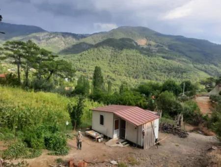 Muğla Köyceğiz Ağla - 535 M2 Grundstück Und Tiny House Haus Zum Verkauf Auf Dem Plateau