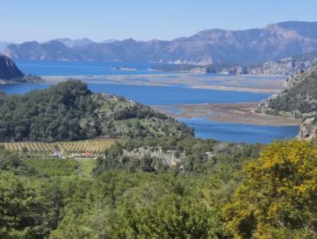 Muğla Dalyan Gökbelde Freistehende Möblierte Villa Mit Meerblick Zu Vermieten