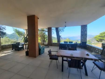 Muğla Dalyan Gökbelde Meerblick, Schwimmbad, 1800 M2 Land 2 1 Möbliertes Steinhaus Zu Vermieten