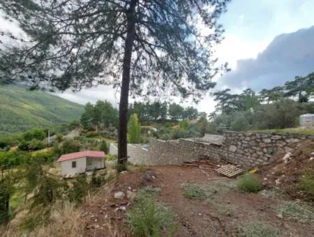 Muğla Köyceğiz Ağla - 535 M2 Grundstück Und Tiny House Haus Zum Verkauf Auf Dem Plateau