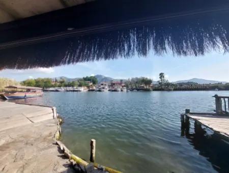 Köyceğiz Çandır Dalyan Canal Zero 865 M2 Haus Und Restaurant Zu Verkaufen
