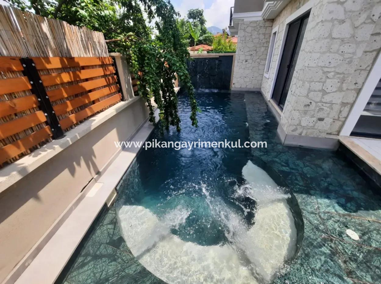 Flat, Furnished 5 1 Luxury Villa With Swimming Pool For Sale In Dalyan, Mugla