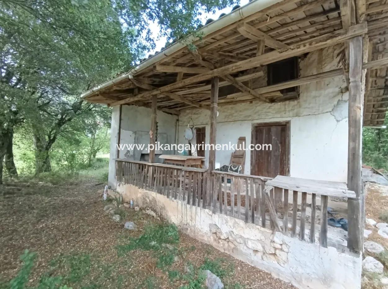 1228 M2 Land And Kargir House For Sale In Muğla Menteşe Yaraş, Village In Village.   