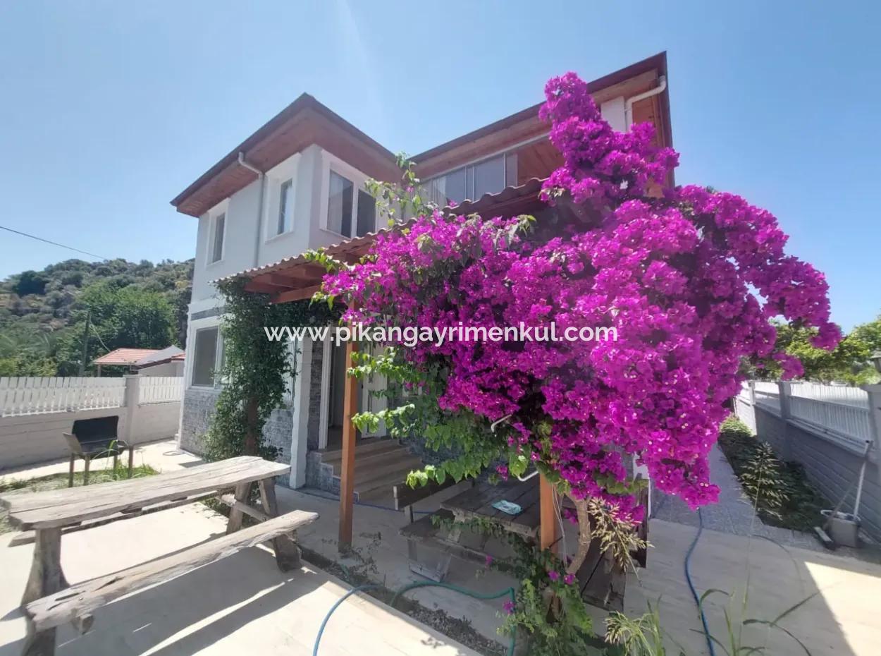 On A 500 M2 Detached Plot In Muğla Dalyan, 2 Furnished Apartments 220 M2 For Rent