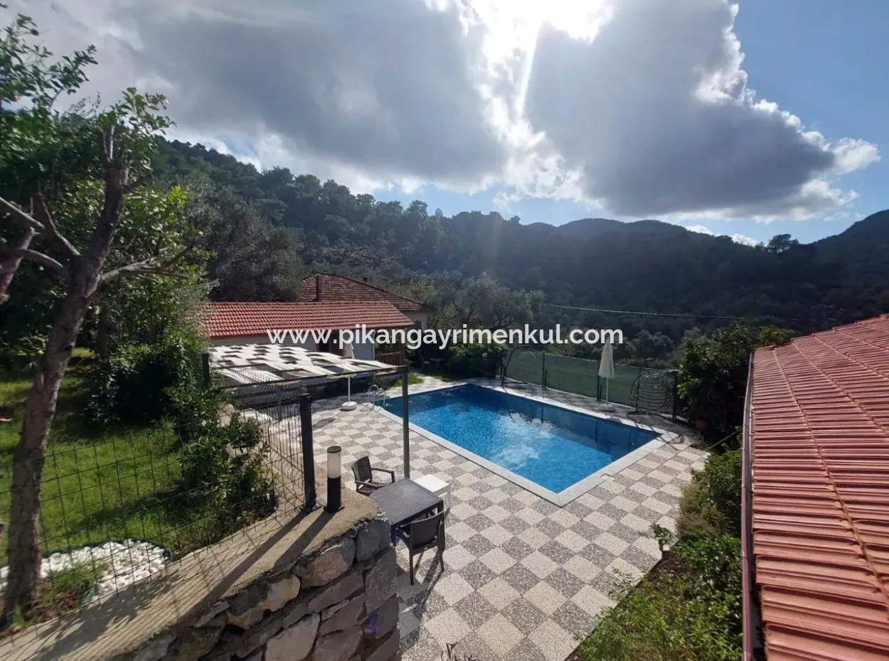 Muğla Ortaca Gökbel Doga With Swimming Pool 1 1 Wooden Furnished Bungalow For Rent