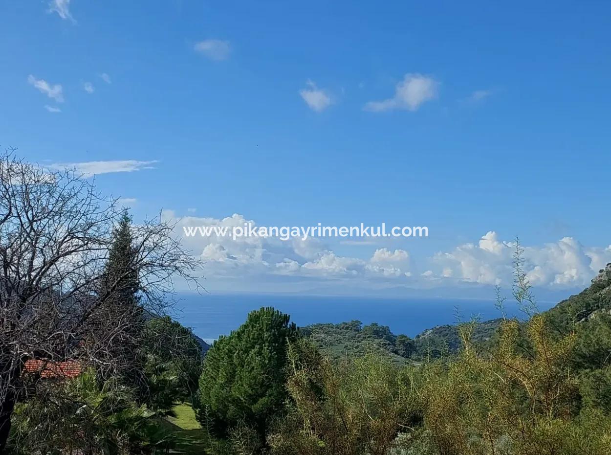 Ortaca Gökbel Detached 2 640 M2 Land With Sea View For Sale