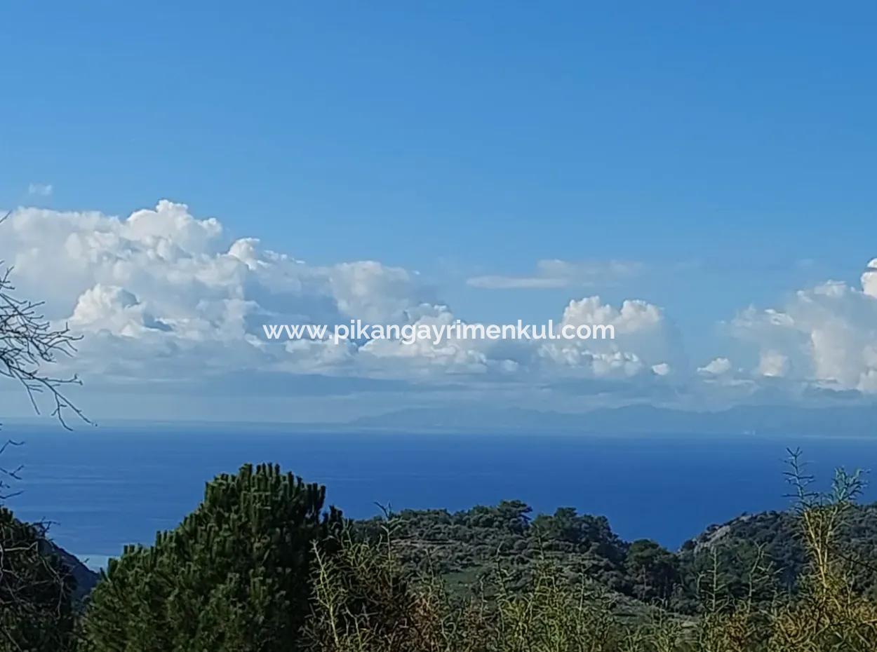 Ortaca Gökbel Detached 2 640 M2 Land With Sea View For Sale