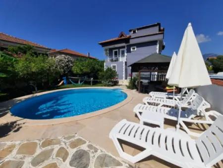 4+ 1 Detached Villas With Mugla Dalyan Swimming Pool For Daily- Weekly Rent