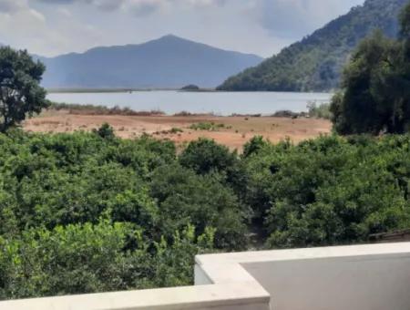 1 570 M2 Land In Köyceğiz Çandır, Muğla, Swimming Pool, Lake View Triplex For Sale