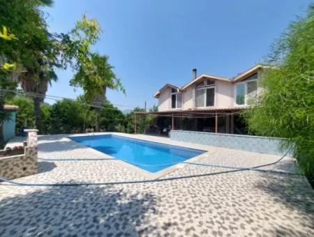 Detached House With Swimming Pool, Mountain And Nature View In Muğla Ortaca Okçular For Sale