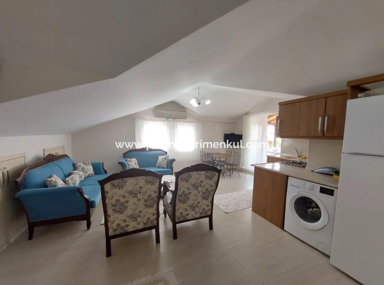 Muğla Dalyan Merkezde Eşyalı 1+1 Çatı Katı Daire Kiralık