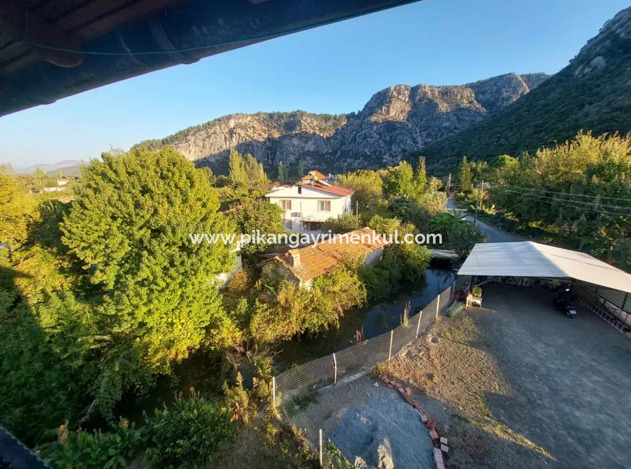 Ortaca Okçular Marmarlıda  1+1 Eşyalı Çatı Katı Daire Kiralık