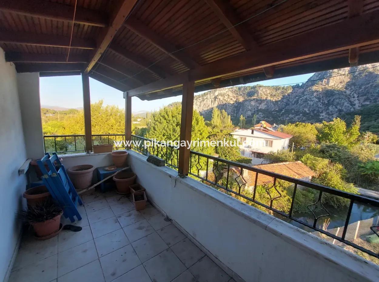 Ortaca Okçular Marmarlıda  1+1 Eşyalı Çatı Katı Daire Kiralık